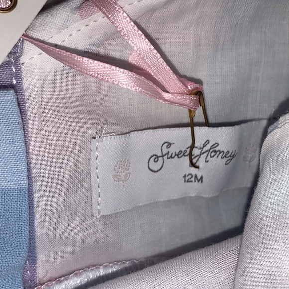 NWT Sweet Honey Classic Belle Bubble Poolside Plaid Dress 12M - Picture 11 of 14